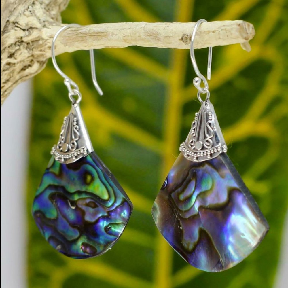 3/$20 Silver.925 Bali Earring with Pawa/Abalone